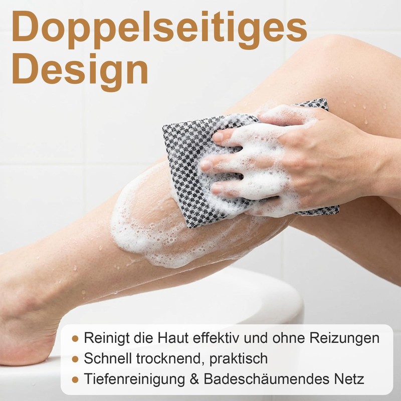 Exfoliating Shower Towel, 2-in-1 Exfoliating Towel, Premium Scrub Wash Cloth