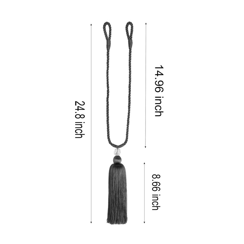 BEL AVENIR Curtain Tiebacks Tassel Long Ties Backs Holdbacks Rope