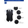 Enlision Mens Black Paisley Vest Classic Floral Jacquard Vests and
