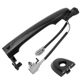 ZEALfix Door Handle Front Left Driver Side Outer Compatible with Nissan Juke F15 2010-2022 Black 80644-1FA5A 80644-3WC2A 80640-3WC2A