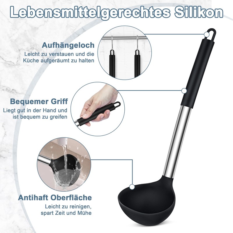 HaWare Soup Ladle Set (2, Black)