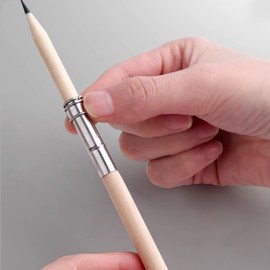 HAICN 2Pcs Wooden Pencil Extenders Adjustable Pencil Holder Student Writing Extender Tool Art Pencil Lengthener for Drawing Shading Sketch School Office