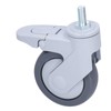 4in Caster M12 Thread Stem Silent Universal Wheel with Brake