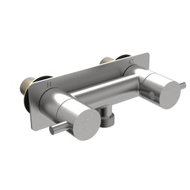 All Metal RV Shower Faucet, TONNY 4" Camper Shower Faucet Valve Diverter, Replacement for RV Camper Shower Faucets, Brushed Nickel