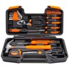 CARTMAN 39-Piece Household Tool Set, Orange Hand Kit With Storage
