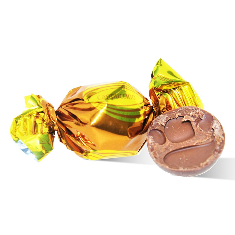 Maitre Truffout, Italian Milk Chocolate Pralines w/Cappuccino Cream Center (1.250