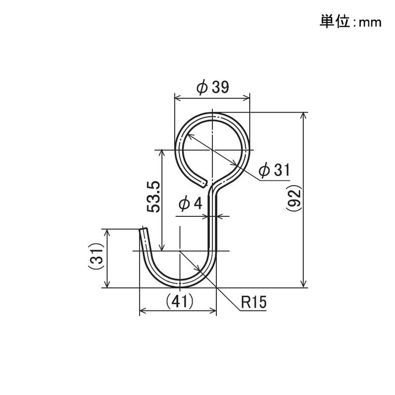 Yazaki Chemical EF-1012A SUS Φ28 Elector Pipe Hook Hardware A