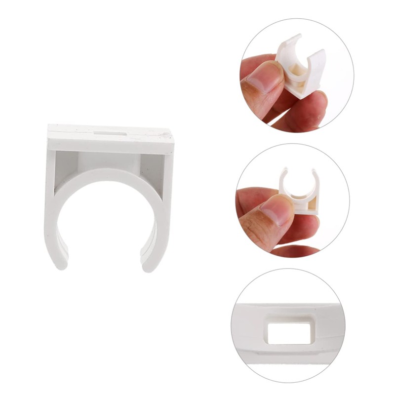 SHINEOFI 100PCS U-Shaped PVC Clamps for Electrician Tube Support Wire