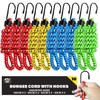 SOL 10pk Bungee Cords with Hooks - Long Adjustable Bungee