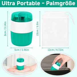 Hysagtek Tablet Mortar Small - 3-in-1 Tablet Mortar with Storage Compartment and Cleaning Brush, Tablets Crushing for Tablets and Pets, Multifunctional Pill Mortar