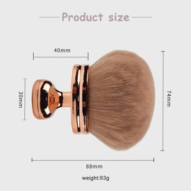FDEETY Make Up Brush Blush Blush Powder Brush Makeup Portable Large Mushroom Head Kabuki Makeup Powder Brush Self-Tanning Cosmetic Brush Foundation Makeup Brush Grip Powder Even (Rose Gold)