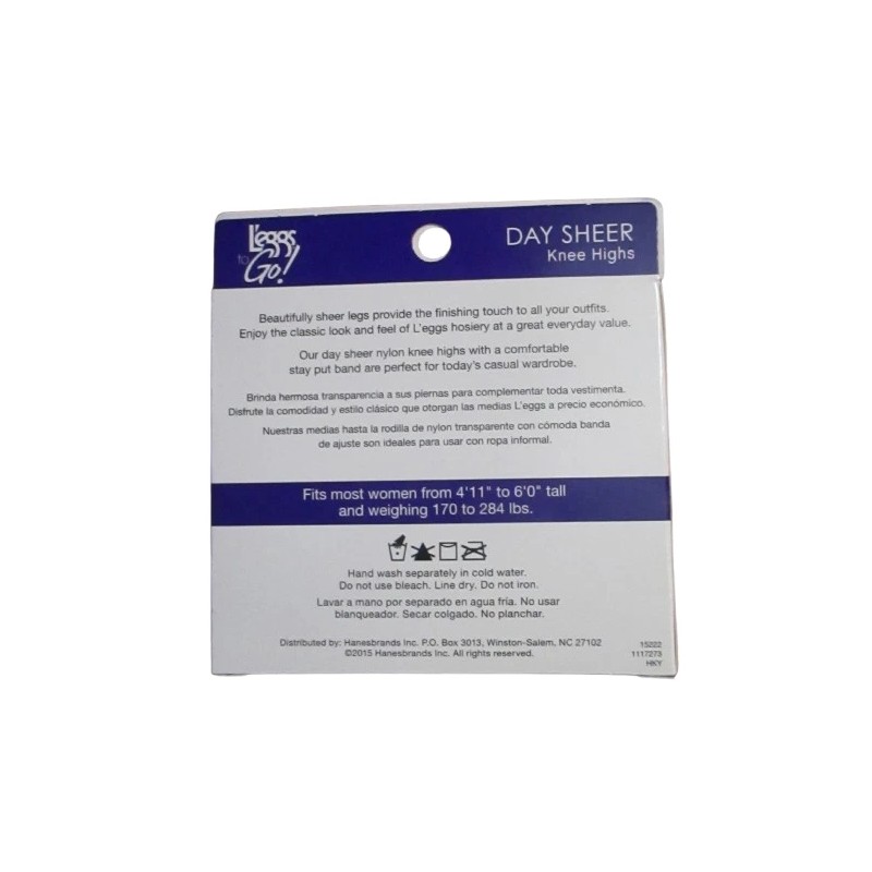 L'eggs Leggs To Go Day Sheer Knee Highs Plus Pantyhose