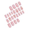 YoYoee Short Square Press on Nails French Fake Nails Acrylic