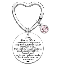 SDOFY Step Mum Gifts from Stepdaughter Stepson Mother in Law Gifts Mothers Day Gifts for Mother in Law Mother of the Groom Gifts Keyring Keychain
