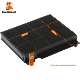 DREHFLEX - AK50 Carbon Filter for Various Cooker Hood by AEG Electrolux Bauknecht Whirlpool Elica ... Fits Part No. 9029793818 484000008575 E3CFE15 AMC027 Mod.15 F003333 F00418SE