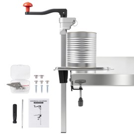 IRONWALLS Commercial Can Opener Heavy Duty for Large Cans, Tabletop Can Open Manual for Cans Up to 15.7", Adjustable Steel Industrial Can Openers for Restaurant Kitchen, Fixed with Clamp or Screws