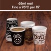 200 Paper Coffee Glasses 65ml Eco Friendly Biodegradable Disposable Asport