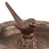 Esschert Design Cast Iron Sundial Bird Bath, Brown, 9.5" Dia.