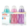 Nûby Nuby 3-Pack Non-Drip Baby Bottles - Anti-Colic Silicone Nipple