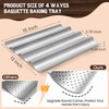 Pavsrmy Baguette Bread Pan, Premium Nonstick Perforated Baguette Pan for