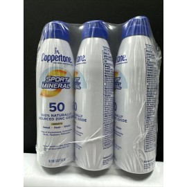 Coppertone 3x Coppertone Sport Mineral Spray Sunscreen(Exp0