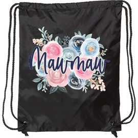 inktastic Mum Flower Bouquet Watercolor Art Drawstring Bag Black 462fd