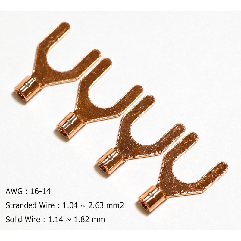 Speaker Wire Terminal Crimp Y Plug Fork Spade Plug Stud
