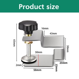 Pack of 2 C Clamp, Drawer Clamps, Stainless Steel Auxiliary Mounting Clip for Drawers, C Clamps Carrier Clamp for Installation Cabinet Furniture, Repair Drawer Handles Front for DIY Woodworking