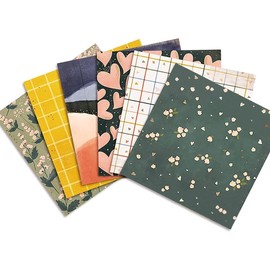 YASMEN 24 Sheets Scrapbook Paper Pads, 6X6 Single-Sided Cardstock Paper, Decorative Craft Paper, Flowers Pattern Paper Pack, DIY Decopodge Papers, Journal Scrapbooking Supplies, Card Making Supplies