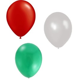 Toyland 30pcs Green/White/Red Metallic Latex Balloons, Italy Euro, Party Decoration, Unisex