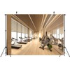 Loccor 9x6ft Fabric Gym Backdrop Modern Fitness Yoga Center Photo