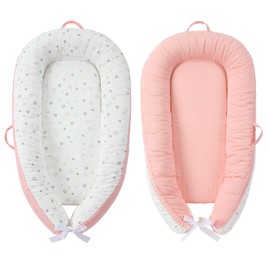 JOLLITO Baby Lounger for Newborn, Breathable Soft Baby Nest Co Sleeper for Baby 0-24 Months, Portable Infant Lounger Baby Floor Seat for Home and Travel,Babies Essentials Gifts