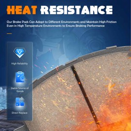 4PCS Front Semi-Metal Brake Pads Fit for Toyota Corolla 2003-2008 for Matrix 2003-2008 for Pontiac Vibe 2003-2008