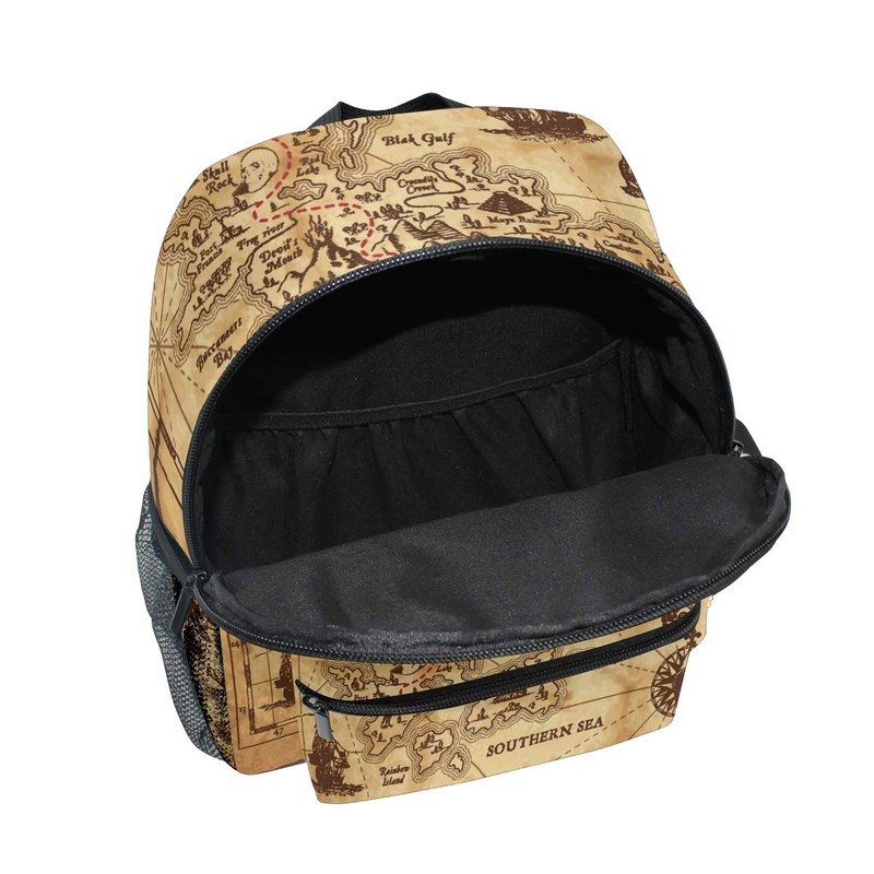 Boys Girls Kids School Backpack Rucksack Pirate Treasure Map Child