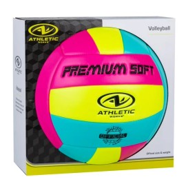 Athletic Works Multicolor Size 5 Neon Volleyball for Practice or Gameplay USA
