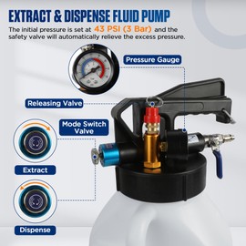 8L Transmission Fluid Pump and 26PCS Automatic Transmission Fluid ATF Filler Adapters | Refill System Dispenser Extractor, Manual ATF Filler System Set