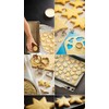 Honwor Stainless Steel Cookie Cutter Set - Round, Heart, Flower,