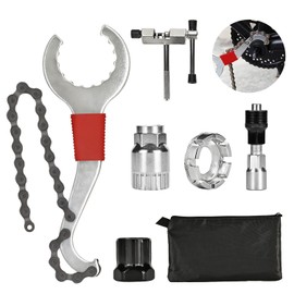 6 Piece Bicycle Tool Set, YDIAMEJ Bicycle Cassette Removal Tool with 3-in-1 Cassette Remover Key Bottom Bracket Tool Crank Chain Breaker Spoke Wrench