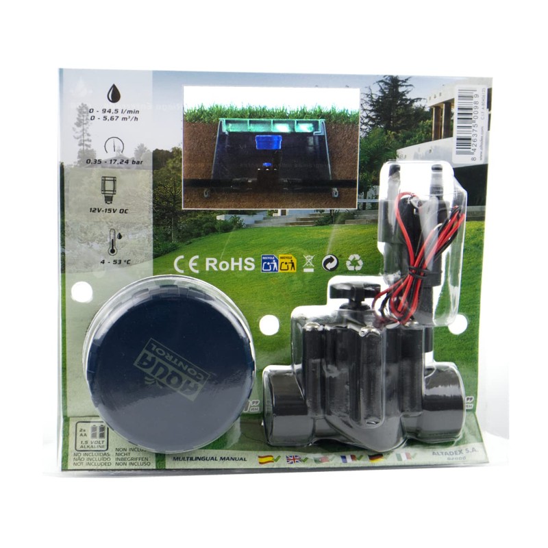 Aqua Control - Digital Irrigation Programmer with Locking Solenoid Valve.