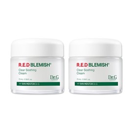 Dr.G Red Blemish Clear Soothing Hypoallergenic Calming Moisture Cream 70ml x 2 / 닥터지 레드 블레미쉬 클리어 수딩 저자극 진정 수분 크림 70ml x 2개