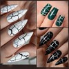6 Colors Crackle Gel Nail Polish Set Purple Red Blue