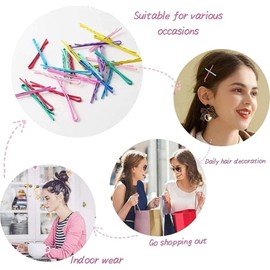 Gc colletion Colourful Hair Clips and Bobby Pins Set, Rainbow Assortment, Metal Hair Accessories 70 pcs of hair pins. Dily hair styling need.