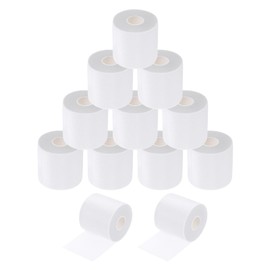 sourcing map Pre Wrap Athletic Tape 30 Yards x 2.8 Inch Foam Under Wrap Tape Sports Prewrap Headband for Hair Ankles Wrists Hands Knees, White 12 Rolls