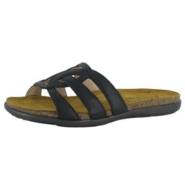 NAOT Footwear Women's Liv Sandal Jet Black Leather - 10 N-M US