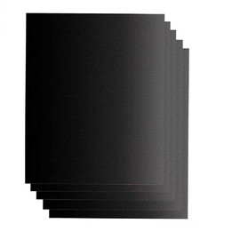 Vinsani 5PC Non-Stick BBQ Grill Mat(40 x 33 cm)–Universal Barbeque Baking Oven Liners Reusable and Dishwasher Safe Indoor Outdoor BBQ Cooking Mats for Charcoal Electric Gas Grill Kitchen Ovens – Black