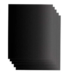 Vinsani 5PC Non-Stick BBQ Grill Mat(40 x 33 cm)–Universal Barbeque Baking Oven Liners Reusable and Dishwasher Safe Indoor Outdoor BBQ Cooking Mats for Charcoal Electric Gas Grill Kitchen Ovens – Black