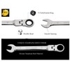 FLZOSPER 24-Piece Flex-Head Ratcheting Wrench Set，Metric & SAE Chrome Vanadium