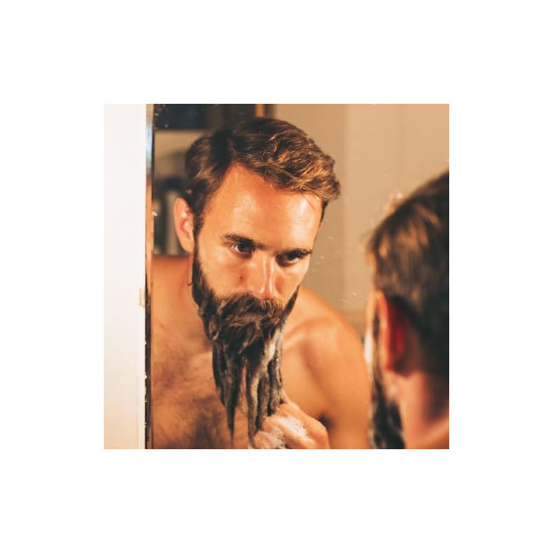 ZEUS Travel Beard Shampoo and Conditioner Set for Men, Verbena