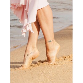 Custom4U 925 Sterling Silver Infinity Ankle Bracelets for Women, Heart-shaped Birthstone Anklet Holiday Jewelry Gifts for Women Her