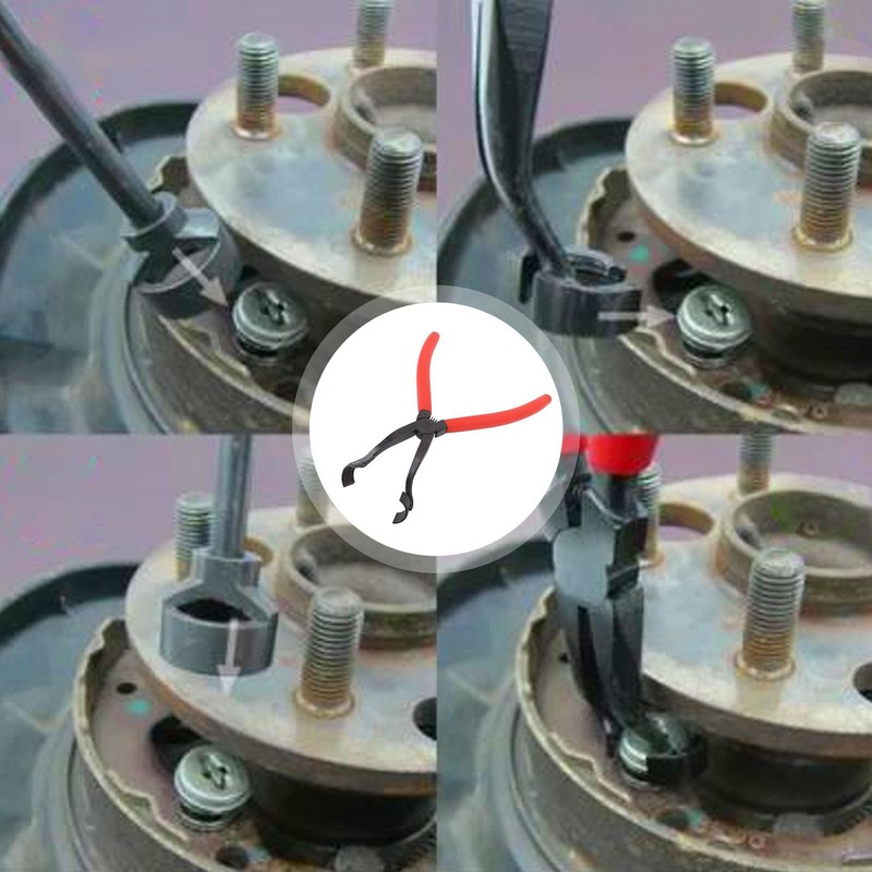 Drum Brake Hold Down Spring Pliers, Universal Emergency Brake Tool,